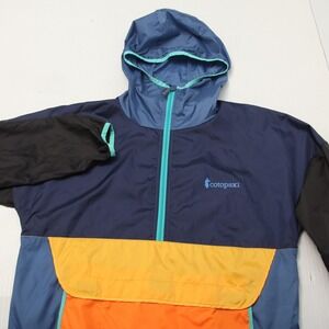 Cotopaxi Teca Jacket Mens S Multicolor Hooded Anorak Full Zip Windbreaker Hiking